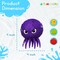 4E's Novelty 4 Packs Sea Animal Water Balls, Sensory Octopus Squishy Pool Toys for Kids ages 3-5